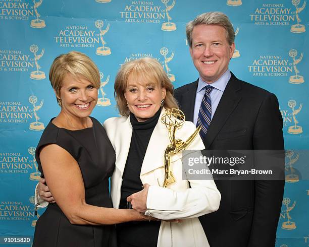 Katie Couric, Barbara Walters and David Westin attend the 30th annual News & Documentary Emmy Awards at Frederick P. Rose Hall, Jazz at Lincoln...