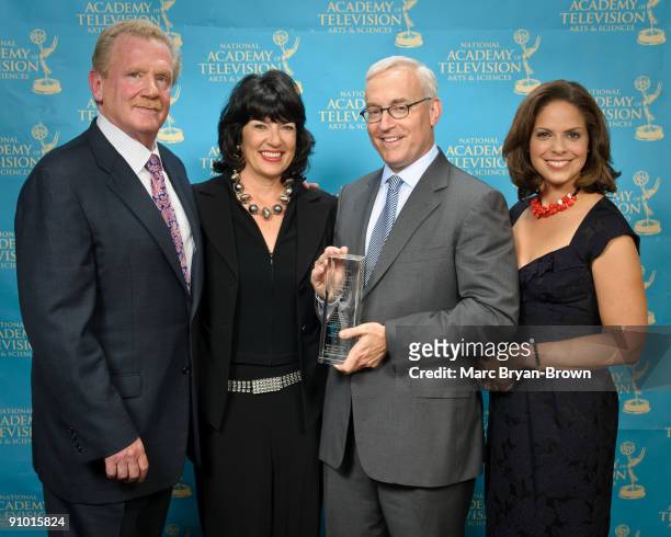 Mark Nelson, Christiane Amanpour, Soledad O'Brien and Jon Klein attend the 30th annual News & Documentary Emmy Awards at Frederick P. Rose Hall, Jazz...