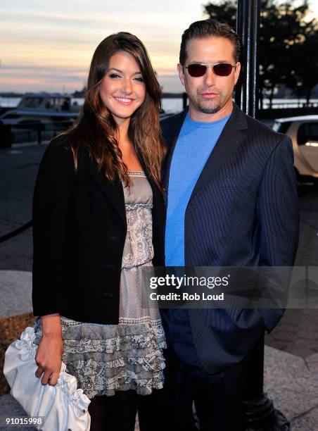 Alia Baldwin and Stephen Baldwin attend the global premiere of "The Age Of Stupid" at the World Financial Center Winter Garden on September 21, 2009...