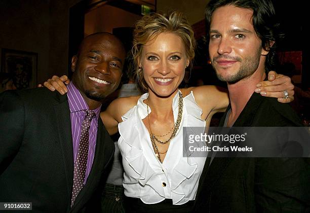 Actors Taye Diggs, KaDee Strickland and Jason Behr attend the American Cancer Society's "Blow Out Cancer" with the cast of ABC's "Private Practice"...
