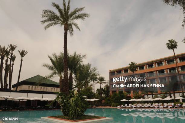 The legendary Marrakesh hotel La Mamounia is seen on September 19, 2009 before its reopening on September 27 following a three-year renovation led by...