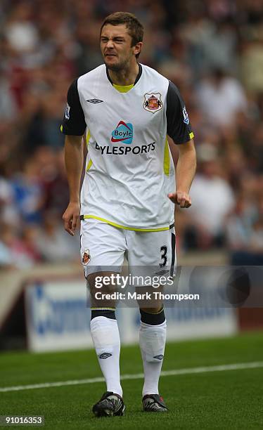 George McCartney of Sunderland in action during the Barclays Premier League match between Burnley and Sunderland at Turf Moor on September 19, 2009...