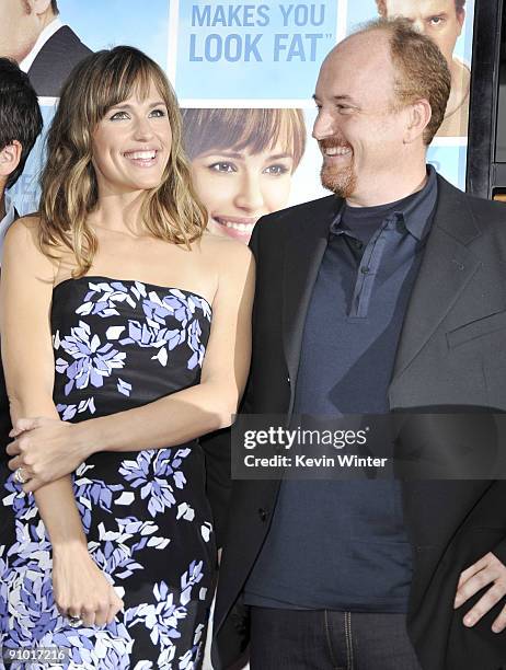 Actors Jennifer Garner and Louis C.K. Arrive at the premiere of Warner Bros. Pictures' "The Invention of Lying" at the Chinese Theater on September...