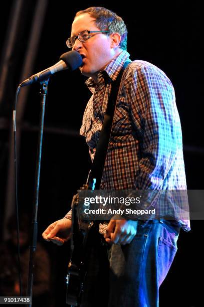 Craig Finn of The Hold Steady performs on stage on day three of End Of The Road Festival 2009 at Larmer Tree Gardens on September 11, 2009 in Dorset,...