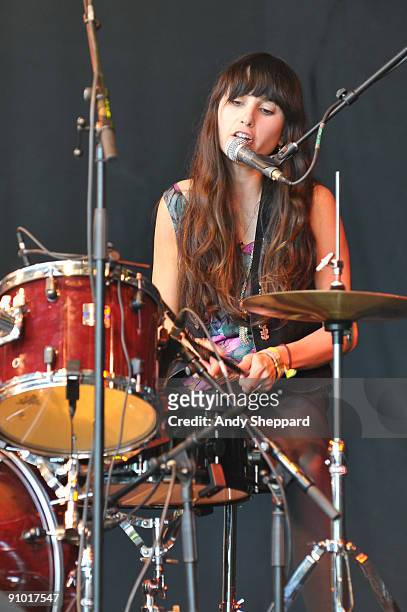 Vanessa Corbala of Whispertown 2000 performs on stage on day three of End Of The Road Festival 2009 at Larmer Tree Gardens on September 11, 2009 in...