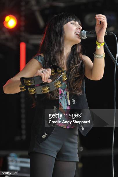 Vanessa Corbala of Whispertown 2000 performs on stage on day three of End Of The Road Festival 2009 at Larmer Tree Gardens on September 11, 2009 in...