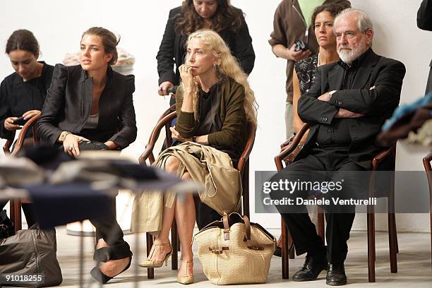 Charlotte Casiraghi, Franca Sozzani and Michelangelo Pistoletto attend the Cittadellarte Fashion - Bio Ethical Sustainable Trend Opening at the...