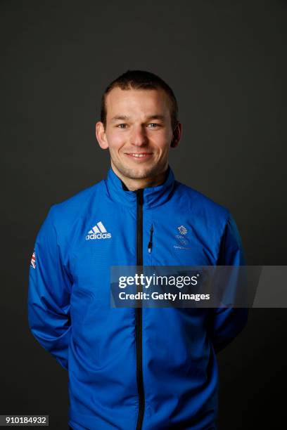 Murray Buchan poses at The Team GB Kitting Out Ahead Of Pyeongchang 2018 Winter Olympic Games on January 24, 2018 in Stockport, England.