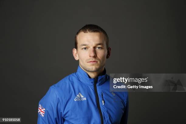 Murray Buchan poses at The Team GB Kitting Out Ahead Of Pyeongchang 2018 Winter Olympic Games on January 24, 2018 in Stockport, England.