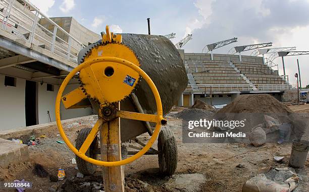 Aspect of the construction of Softvol's Pan-American Complex, at Sports unit President Adolfo Lopez Mateos on September 21, 2009 in Guadalajara,...