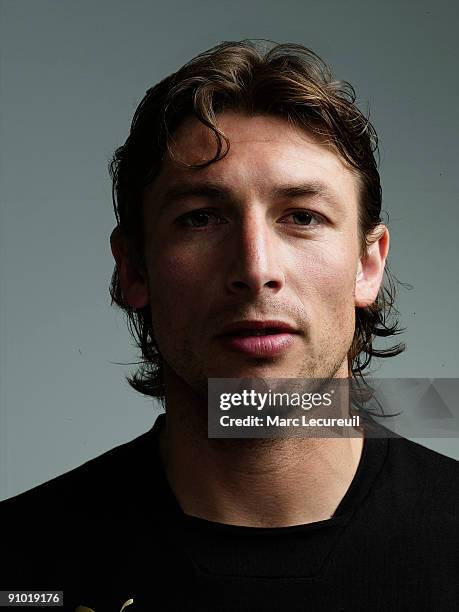 Portrait of Argentina football international Gabriel Heinze taken during a photoshoot for the Puma Offshoot Football Campaign held on April 23, 2007...