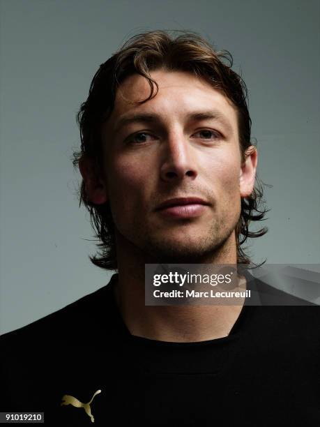 Portrait of Argentina football international Gabriel Heinze taken during a photoshoot for the Puma Offshoot Football Campaign held on April 23, 2007...