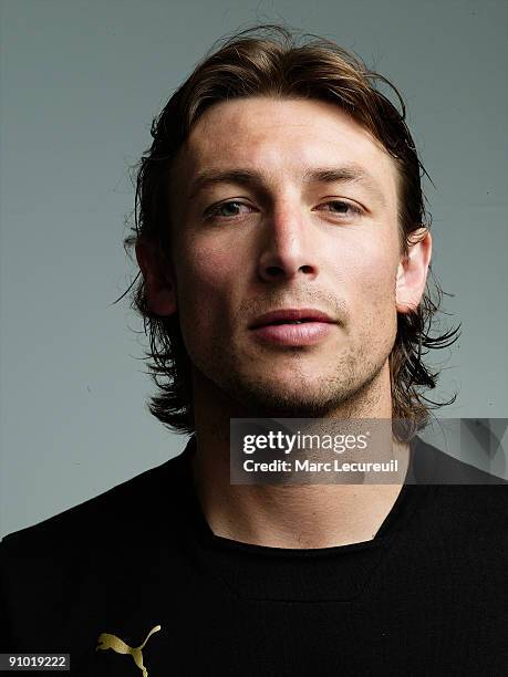 Portrait of Argentina football international Gabriel Heinze taken during a photoshoot for the Puma Offshoot Football Campaign held on April 23, 2007...