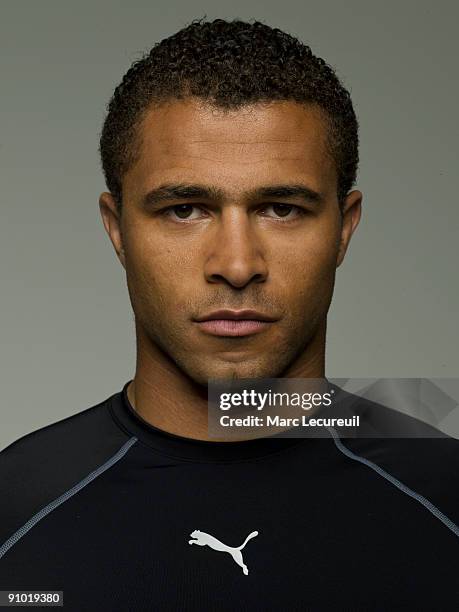 Portrait of England Rugby Union International player Jason Robinson taken during a photoshoot for the Puma Bodywear UK Campaign held on April 22,...