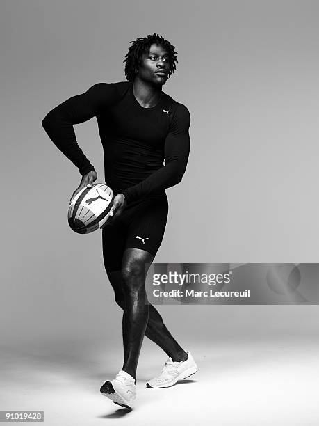 Portrait of England Rugby Union International player Paul Sackey taken during a photoshoot for the Puma Bodywear UK Campaign held on April 14, 2008...