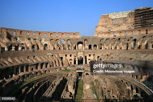 colosseum in rome, italy - inside the roman colosseum stock pictures, royalty-free photos & images