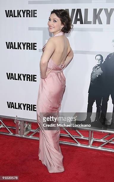 Actress Carice van Houten attends the New York premiere of "Valkyrie" at Rose Hall, Time Warner Center on December 15, 2008 in New York City.