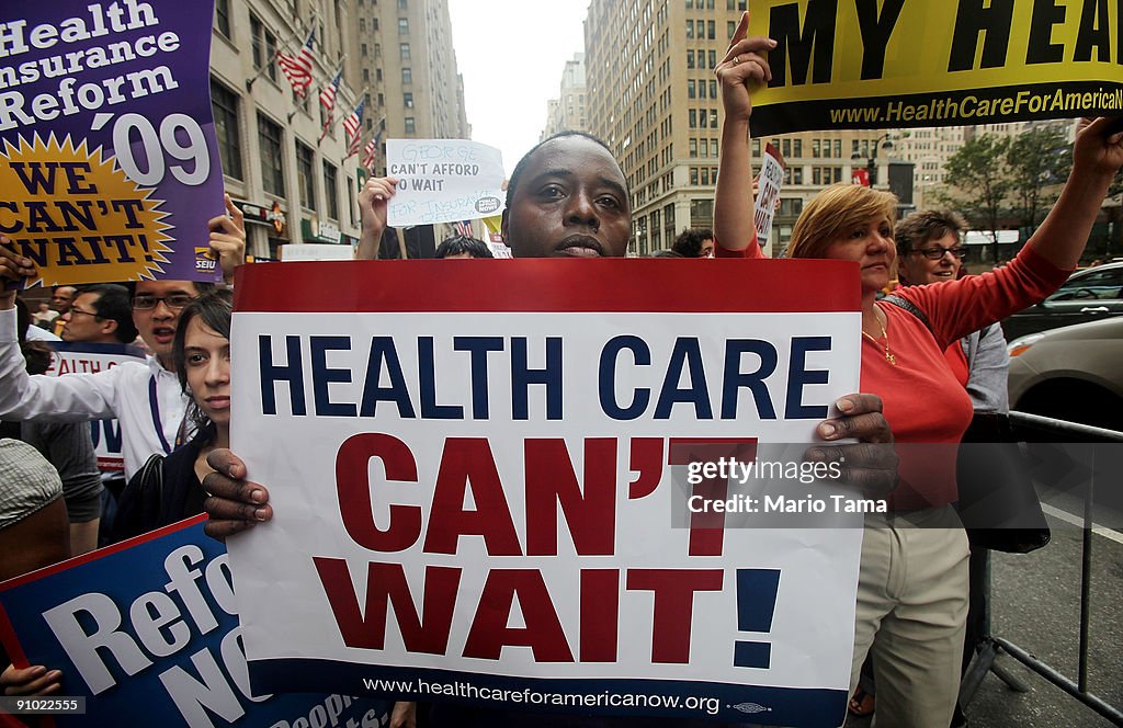 Activists Rally For Health Care Insurance Reform