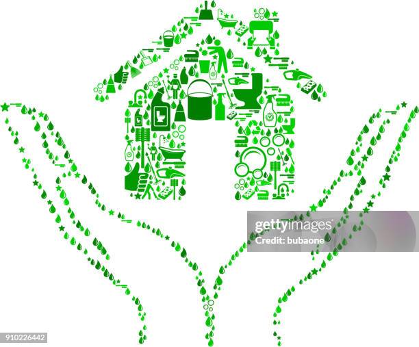 holding real estate cleaning background pattern - holding laundry detergent stock illustrations