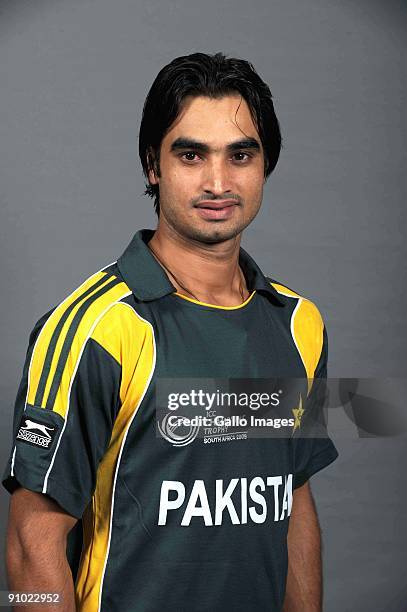 Imran Nazir poses during the ICC Champions photocall session of Pakistan at Sandton Sun on September 19, 2009 in Sandton, South Africa. Photo by Lee...