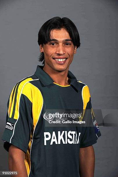 Mohammad Aamer poses during the ICC Champions photocall session of Pakistan at Sandton Sun on September 19, 2009 in Sandton, South Africa. Photo by...