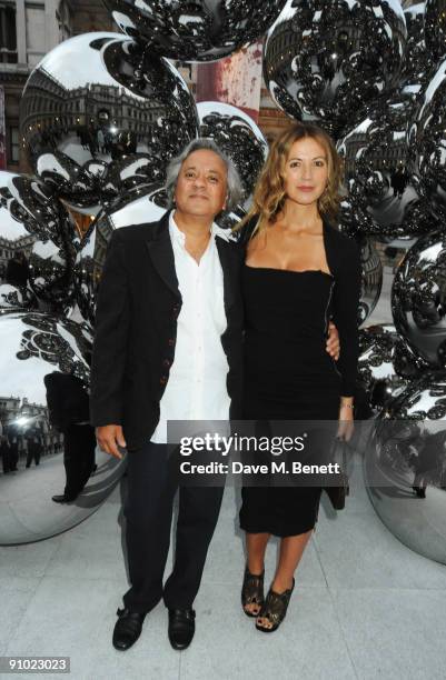 Anish Kapoor and wife Susanna attend the private view of Anish Kapoor's latest exhibition at the Royal Academy of Arts on September 22, 2009 in...