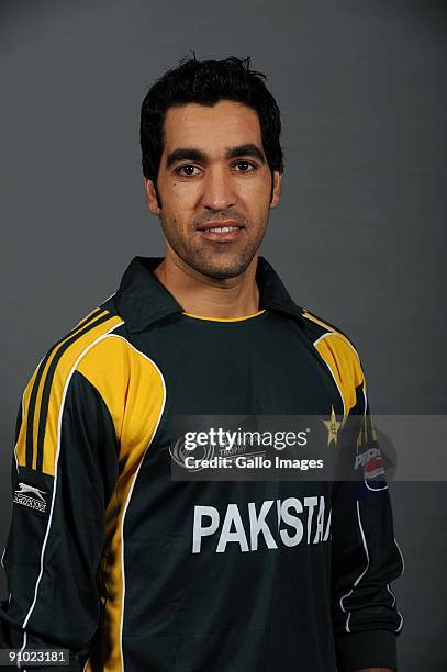 Umar Gul poses during the ICC Champions photocall session of Pakistan at Sandton Sun on September 19, 2009 in Sandton, South Africa. Photo by Lee...