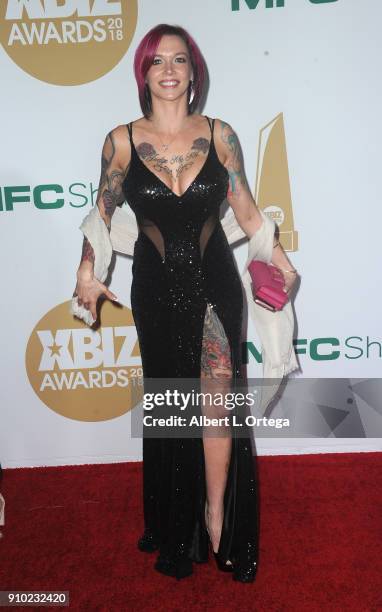 Anna Bell Peaks arrives for the 2018 XBIZ Awards held at J.W. Marriot at L.A. Live on January 18, 2018 in Los Angeles, California.