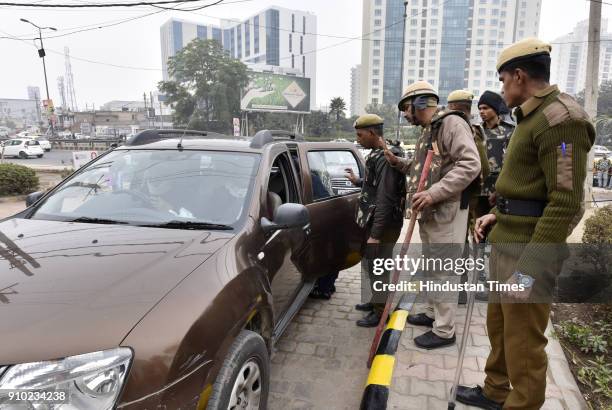 Tension prevailed in Gurgaon but situation remained largely peaceful as heavy police presence ensured that there was no untoward incident in the city...