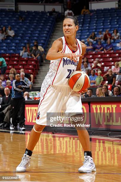 Ticha Penicheiro of the Sacramento Monarchs looks to make a play during the game against the Minnesota Lynx at Arco Arena on September 13, 2009 in...