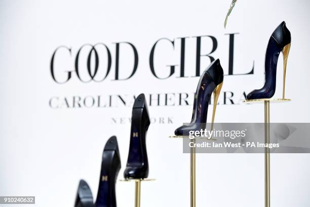 View of the Good Girl perfume bottle at the UK launch of the Carolina Herrera fragrance at One Horse Guards Avenue, London.