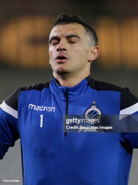 Vladimir Gabulov of Club Brugge during the Belgium Pro League match between Club Brugge v KV Oostende at the Jan Breydel Stadium on January 25, 2018...