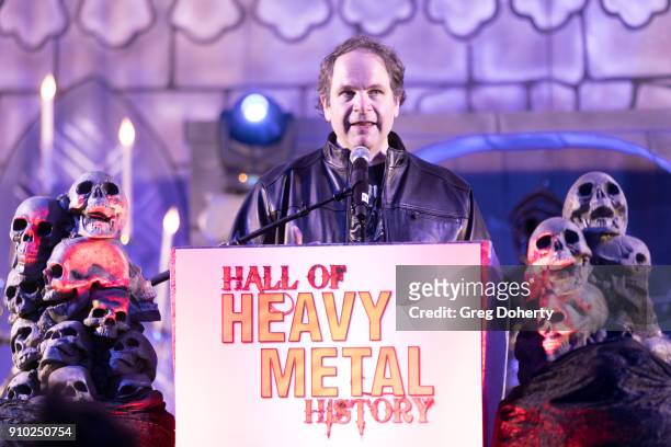 Eddie Trunk hosts the Hall Of Heavy Metal History Awards at Wyndham Anaheim Garden Grove on January 24, 2018 in Anaheim, California.