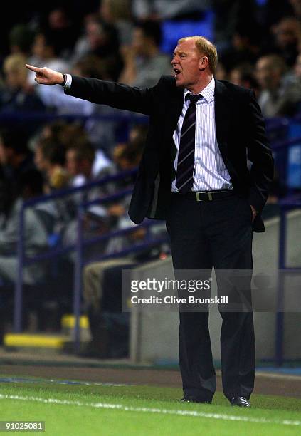 Bolton Wanderers manager Gary Megson shouts instructions to his team during the Carling Cup third round match between Bolton Wanderers and West Ham...