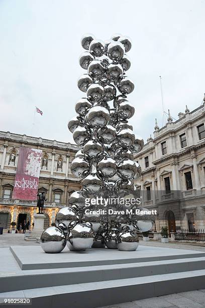 General view of the private view of Anish Kapoor's latest exhibition at the Royal Academy of Arts on September 22, 2009 in London, England.