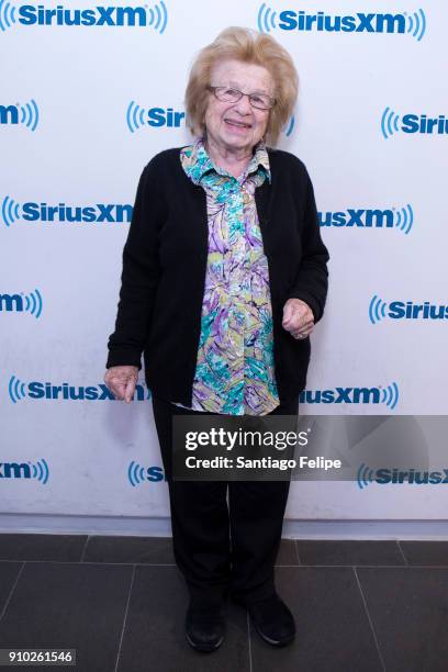 Dr. Ruth K. Westheimer visits SiriusXM Studios on January 25, 2018 in New York City.