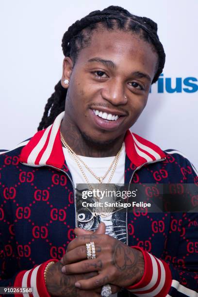 Jacquees visits SiriusXM Studios on January 25, 2018 in New York City.