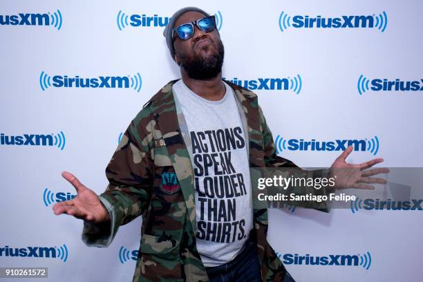 Robert Glasper visits SiriusXM Studios on January 25, 2018 in New York City.