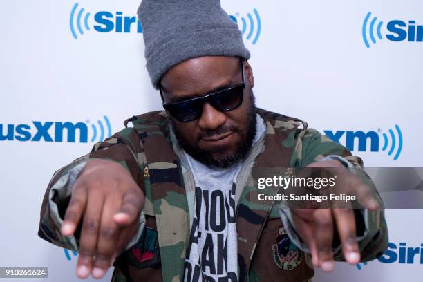 Robert Glasper visits SiriusXM Studios on January 25, 2018 in New York City.