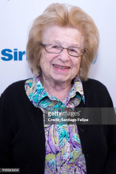 Dr. Ruth K. Westheimer visits SiriusXM Studios on January 25, 2018 in New York City.