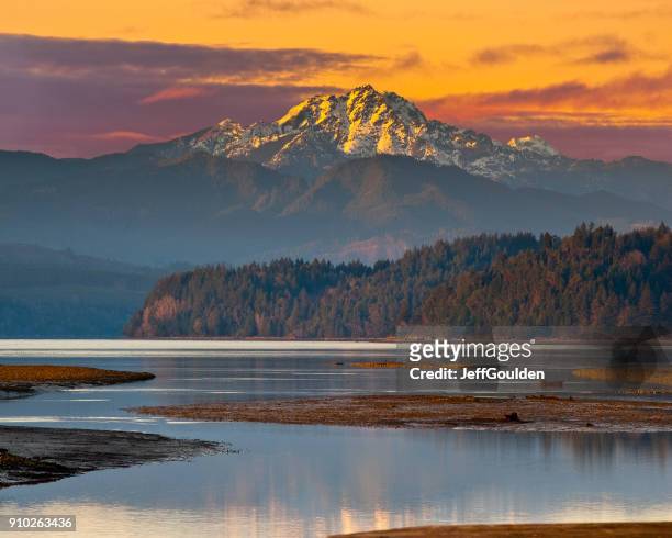 the brothers at sunset - washington state stock pictures, royalty-free photos & images