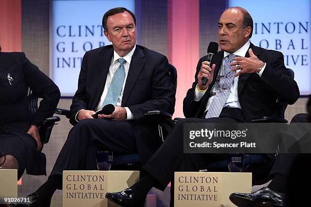 Mike Duke, President and CEO of Wal-Mart Stores , and Muhtar Kent, President and CEO of the Coca-Cola Company participate in the Fifth Annual Meeting...