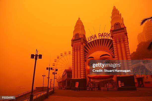 Luna Park is seen on September 23, 2009 in Sydney, Australia. Severe wind storms in the west of New South Wales have blown a dust cloud that has...