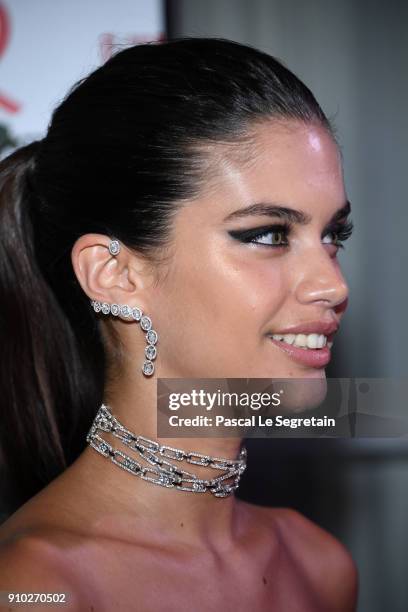 Sara Sampaio attends the 16th Sidaction as part of Paris Fashion Week on January 25, 2018 in Paris, France.