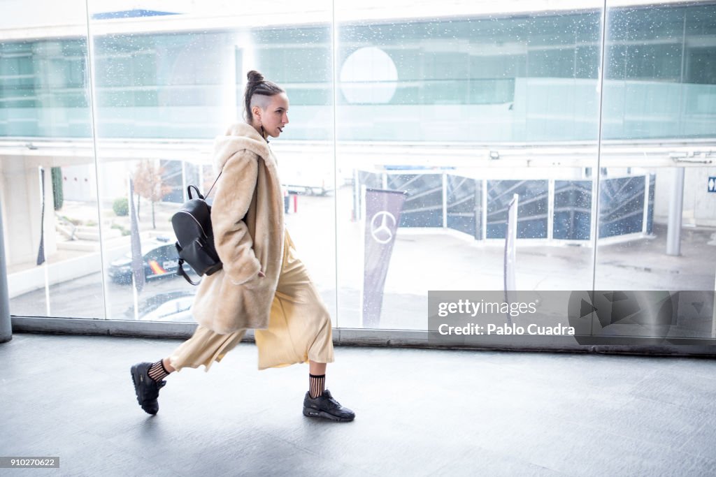 Day 1 - Street Style - Mercedes Benz Fashion Week Madrid - January 2018