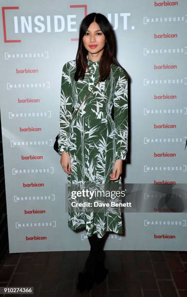 Gemma Chan attends the Warehouse Barbican Inside-Out Launch Event at The Conservatory, Barbican Centre on January 25, 2018 in London, England.