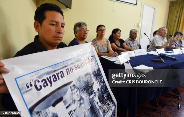 Relatives of victims of the Cantuta University, Pativilaca, Cayara and Barrios Altos massacres opposed to the presidential pardon given to...