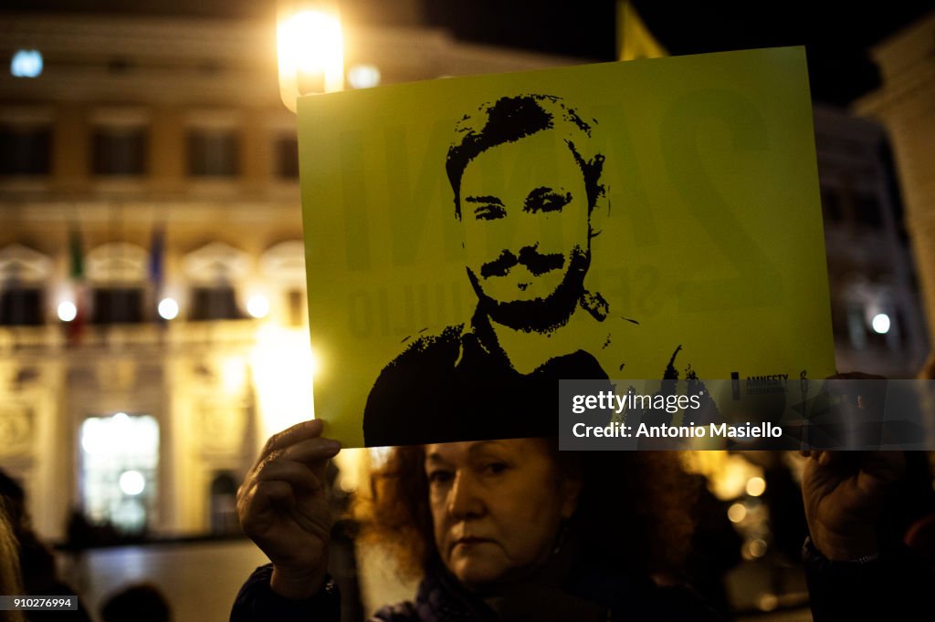 Torchlight Procession To Mark The Second Anniversary of Giulio Regeni Disappearance