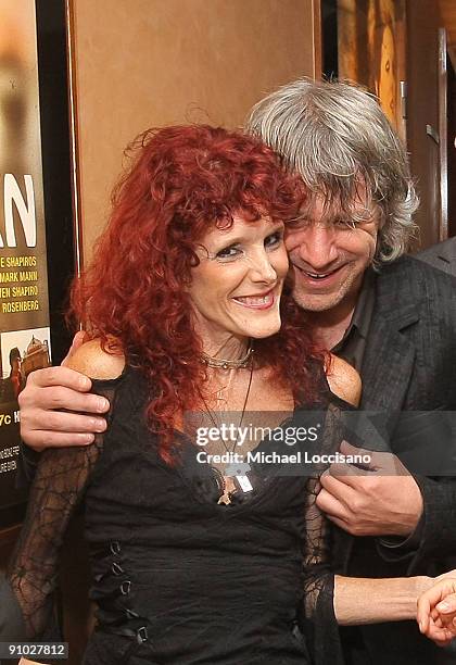 Film subject Ruby Lynn Reyner and director Mark Mann attend the HBO Documentary Screening Of "Finishing Heaven" at HBO Theater on September 22, 2009...