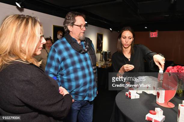 Jerry Douglas with Wild Rose in the gifting lounge at the 60th Annual GRAMMY Awards MusiCares Person Of The Year at Radio City Music Hall on January...